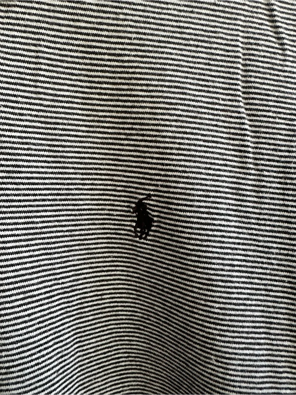 Ralph Lauren Men’s Black & White Micro-Striped Polo